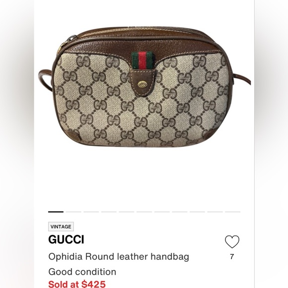 **Sold Via Vestiaire Collective** Gucci GG Sherry Line Handbag - Picture 1 of 15